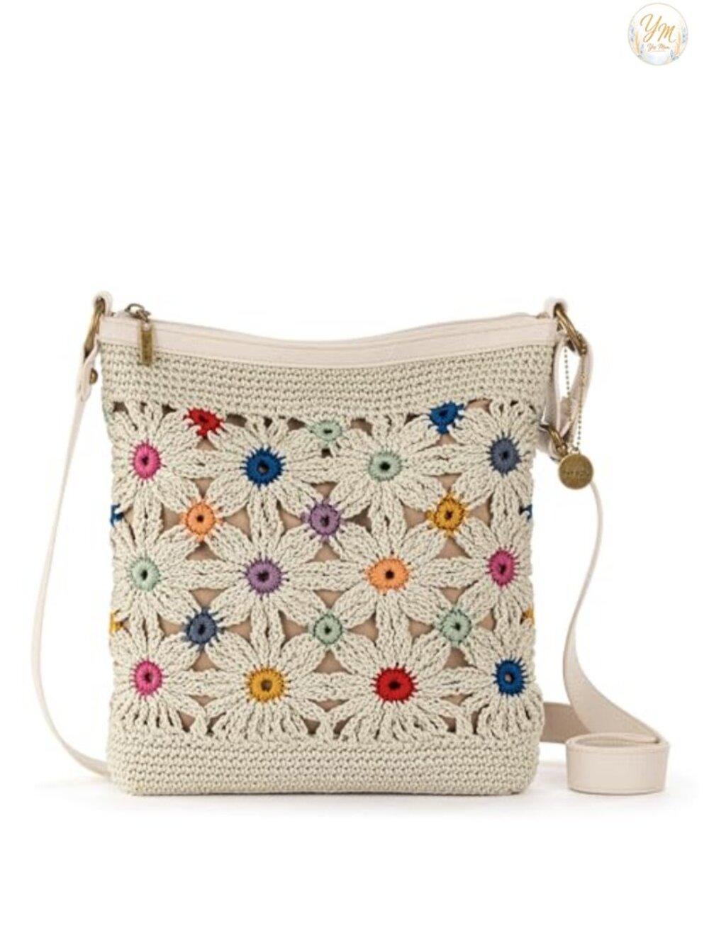 Hand-Crocheted Crossbody Purse with Adjustable Strap, Vegan Certified